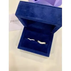 Diamante Curvo Eternity Band Ouro Branco - Foto 4